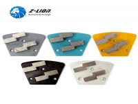 ZL-16SL 2 Segments Diamond Metal Trapezoid Polishing Pads for Concrete Floor Grinding