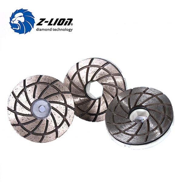 ZL-18A Diamond Metal Edge Cup Wheel With Plastic Snail Lock For Stone Grinding Polishing