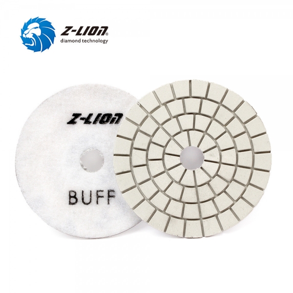 ZL-Buff White Resin Diamond Wet Polishing Buff Pads for Stone Granite Marble